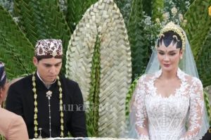 Akad nikah pasangan artis Maxime Bouttier dan Luna Maya di COMO Shambala Estate, Ubud, Bali, Rabu (7/5/2025).()