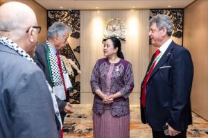 Ketua DPR RI Puan Maharani dalam pertemuan bilateral dengan pimpinan Dewan Legislatif Palestina,