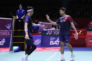 Ganda putra Indonesia, Fajar Alfian/Muhammad Rian Ardianto, sukses menembus semifinal Thailand Open 2025 usai mengalahkan Liu Kuang Heng/Yang Po Han (Taiwan) di Nimibutr Stadium, Thailand
