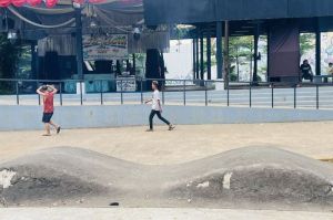 Suasana di Ruang Publik Terpadu Ramah Anak (RPTRA) Jakarta Barat dan Ruang Terbuka Hijau (RTH) Kalijodo Jakarta Timur, Minggu (18/5/2025).(Kompas.com/ Ruby Rachmadina)