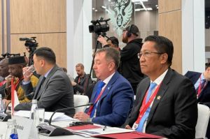 Menteri Hukum Supratman Andi Agtas di ILF, St Petersburg, Rusia (Dok Kemenkum)(Dok Kemenkum)