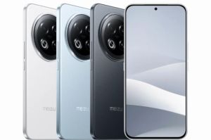 Ilustrasi tampilan Meizu Note 22 varian Pro 5G. Ponsel ini tersedia dalam tiga varian warna, yaitu Lake Glide, Cloud White, dan Star Ash.(Meizu)