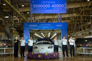 Wuling Motors mencatat sejarah dengan memproduksi 3 juta unit kendaraan listrik secara global. Pabrik Cikarang menyumbang 40 ribu unit (Wuling)