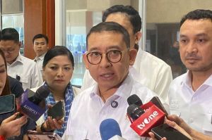 Menteri Kebudayaan RI, Fadli Zon di Kompleks Parlemen, Jakarta, Senin (26/5/2025).(KOMPAS.com/Rahel)