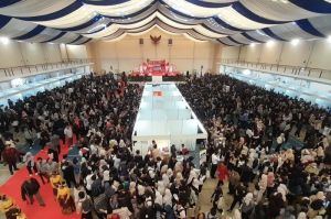 Event job fair yang diselenggarakan Pemkab Bekasi di Gedung Convention Center Presiden University, Jababeka, Cikarang Utara, Selasa (27/5/2025).(ISTIMEWA)