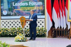 di acara Leaders Forum di Balai Agung, Jakarta Pusat, Selasa (27/5/2025).(Kompas.com/ Ruby Rachmadina)