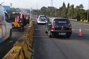 Contraflow Tol Jagorawi, Jumat (30/05/2025) pukul 08.00 WIB(Dok. Jasa Marga)