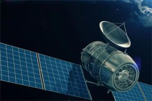 ilustrasi satelit pemantau bumi mengorbit atmosfer