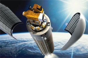 ilustrasi peluncuran satelit mata-mata China dari pusat antariksa