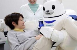 ilustrasi robot perawat canggih di rumah sakit Jepang