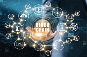 ilustrasi teknologi blockchain