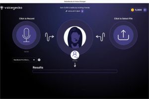 ilustrasi aplikasi AI pengubah suara real time di layar smartphone