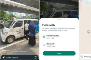 tampilan fitur kirim foto sekali lihat HD di aplikasi WhatsApp