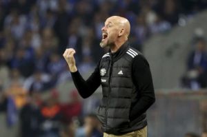 Manajer Manchester United Erik Ten Hag. (c) AP Photo/Luis Vieira