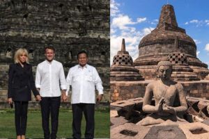 Kunjungan Bersejarah Presiden Prancis Emmanuel Macron ke Candi Borobudur