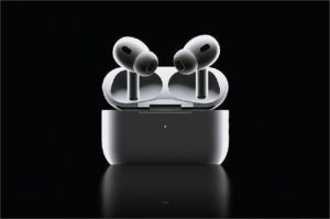 tampilan konsep AirPods dengan fitur pelacak suhu tubuh dan pernapasan
