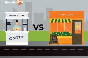 ilustrasi perbandingan modal usaha kecil dan menengah dengan grafik dan uang