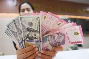 ilustrasi pergerakan grafik nilai tukar rupiah terhadap dolar AS