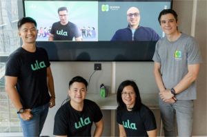 ilustrasi startup teknologi lokal dengan simbol pendanaan dan grafik pertumbuhan