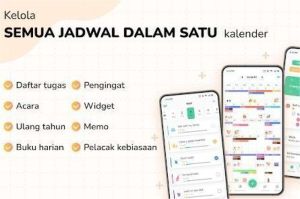 tampilan aplikasi pengatur jadwal kerja remote dengan kalender dan notifikasi