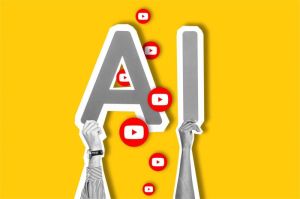 ilustrasi tampilan ringkasan otomatis video YouTube dengan teknologi AI