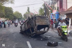 Penyidikan Kasus Pembakaran Mobil Polisi Pasca Demonstrasi Anarkis di Pati