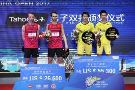 Ganda Putra Indonesia Marcus dan Kevin Jawara Tiongkok Open 2017
