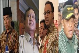 Lawan Berat Jokowi Menurut Survei LSI: Prabowo, Gatot dan Anies