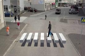 Cegah Pengendara Ngebut, Kota di Islandia Ini Buat Zebra Cross 3D