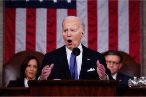 Presiden AS Joe Biden menyampaikan pidato