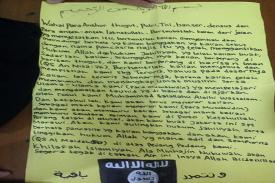 Ini Isi Surat Teror yang di Kirim Anggota ISIS di Mapolsek Kebayoran Lama
