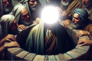 Ilustrasi Kisah Nabi Yusuf yang dilempar kedalam sumur oleh saudaranya
