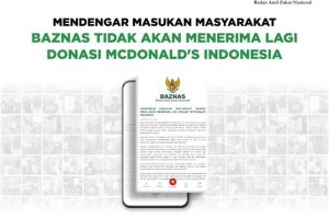 Badan Amil Zakat Nasional (Baznas) Menyatakan Tidak Lagi Menerima Donasi dari McDonald's Indonesia