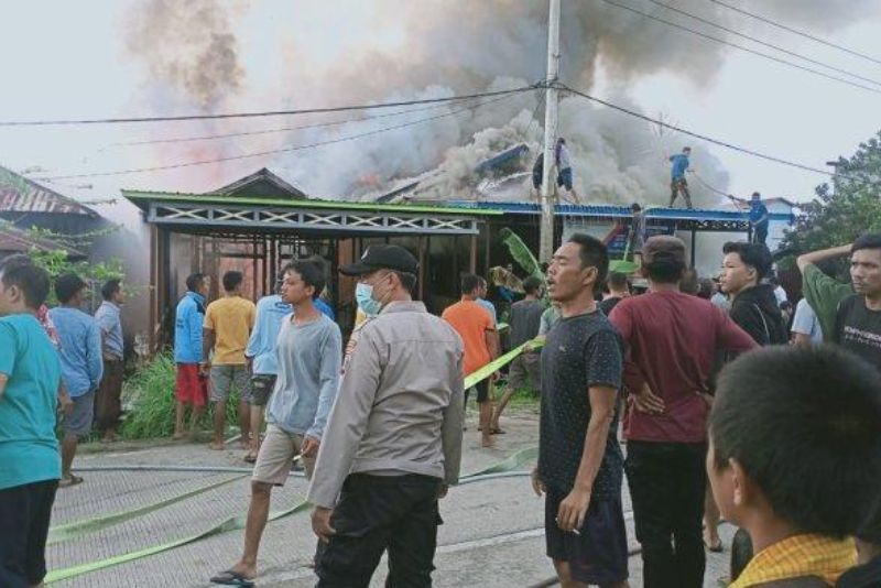 Kebakaran di Kota Bangun, Kukar: Kerugian Material Capai Rp 4,5 Miliar